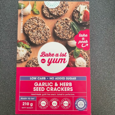 YUM GARLIC & HERB SEED CRACKER 210G